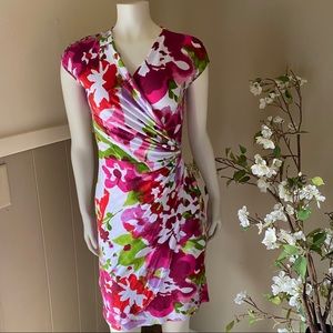Tommy Bahama Pink & White Crisscross Floral Dress